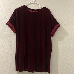 Velvet oversized shirt